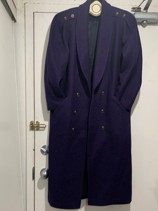 VINTAGE FOXRUN BY BALIMEL WOOL BLEND TRENCH COATS SIZE 9/10 - Picture 9 of 16